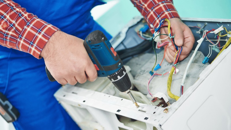 Mamak Termodinamik Termodinamik çamaşır makinesi kart tamiri – Su almama arızası orijinal parça ile giderildi. - Teknik servis örneği